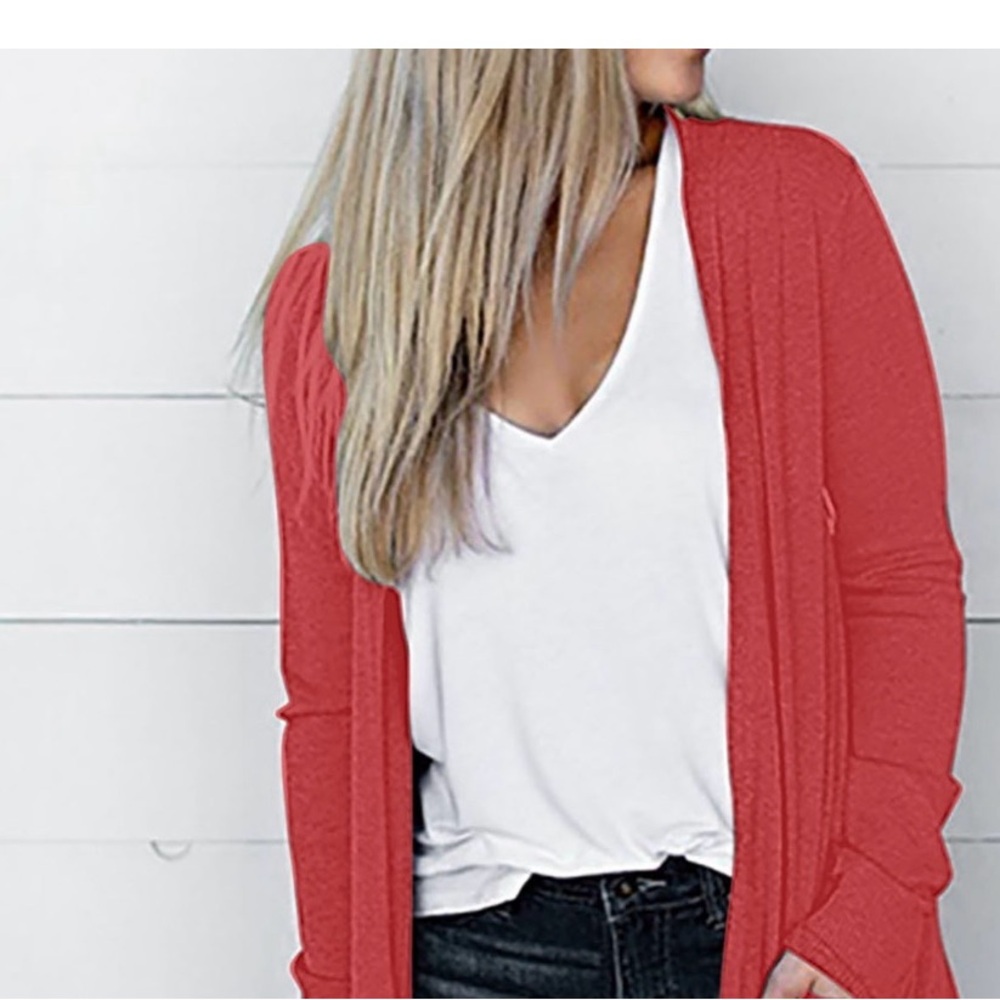 Calvin klein cárdigan sweater women’s size XL/coral